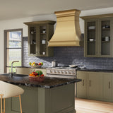 ELITE Houston Luxury Curved Brass Kitchen Range Hoods EL7-B02