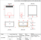 ELITE Retro Non-direction Antique Brass Kitchen Exhaust Hood for Anna