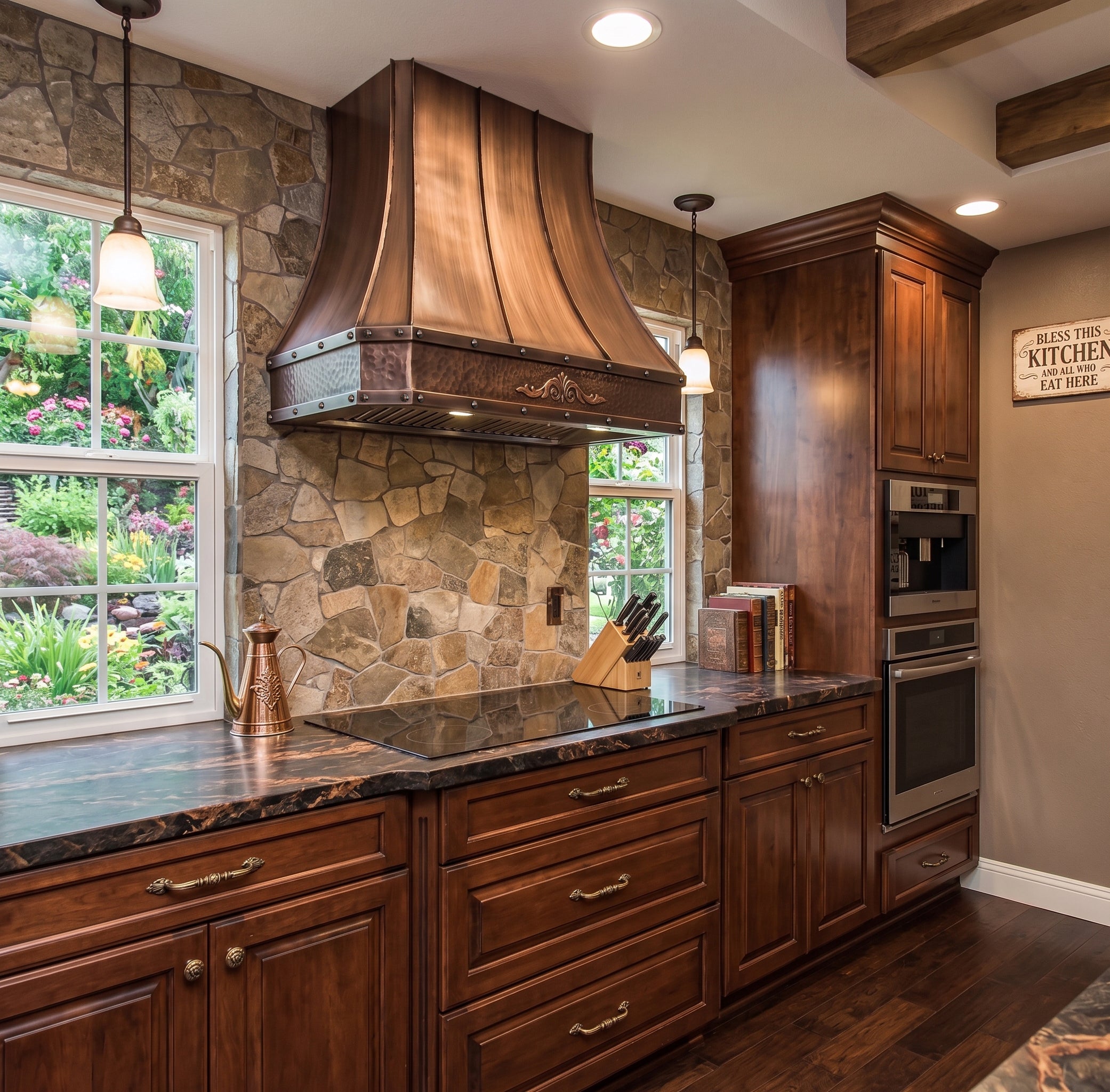 ELITE Antique Wall Mount Custom Copper Range Hood EL3-C03