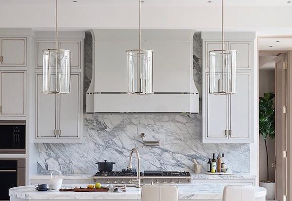 ELITE Huston Custom Stainless Kitchen Range Hood with Brass Straps for Sonia