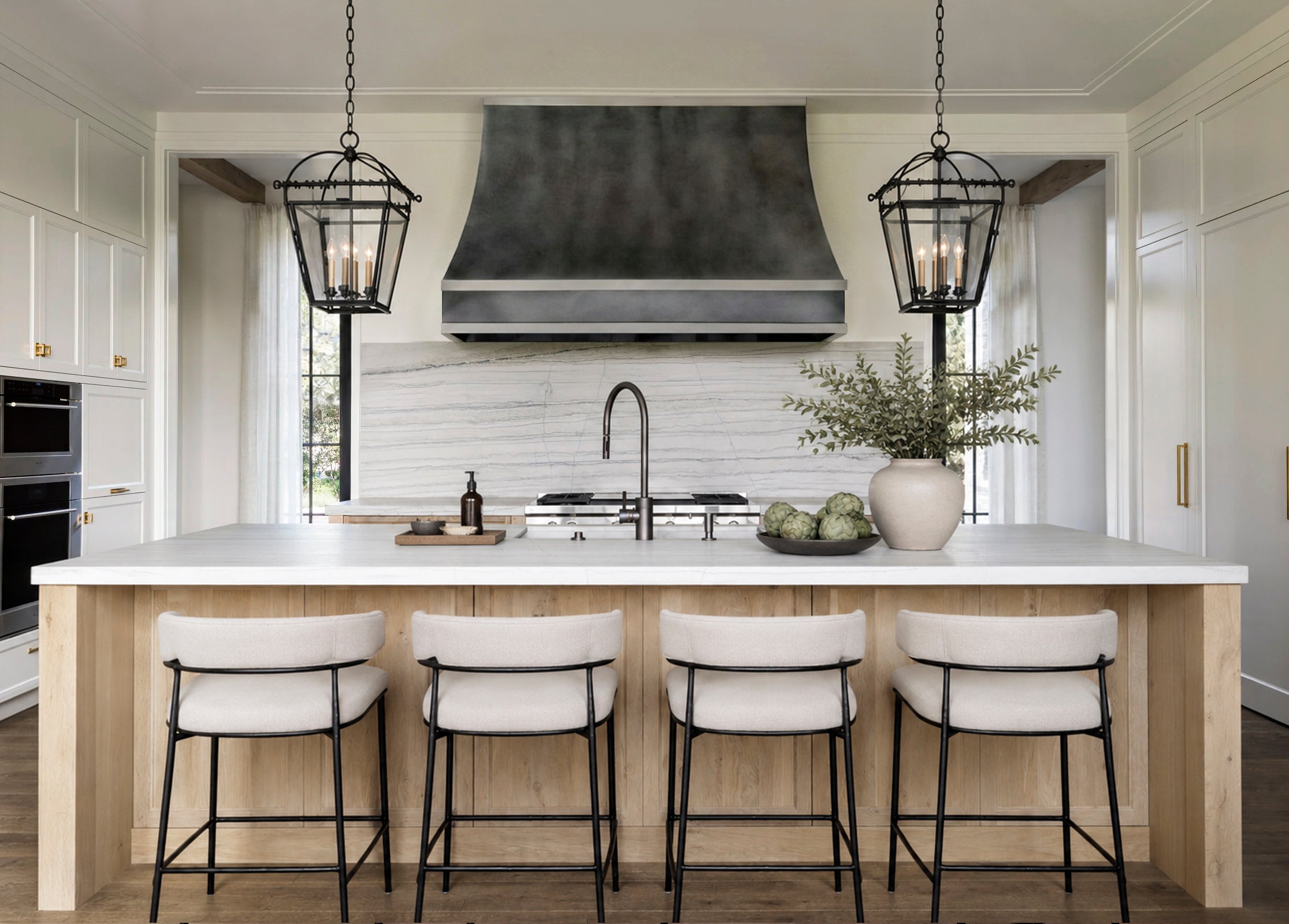 Elite Florida Modern Custom Black Zinc Kitchen Stove Hood EL7-Z02