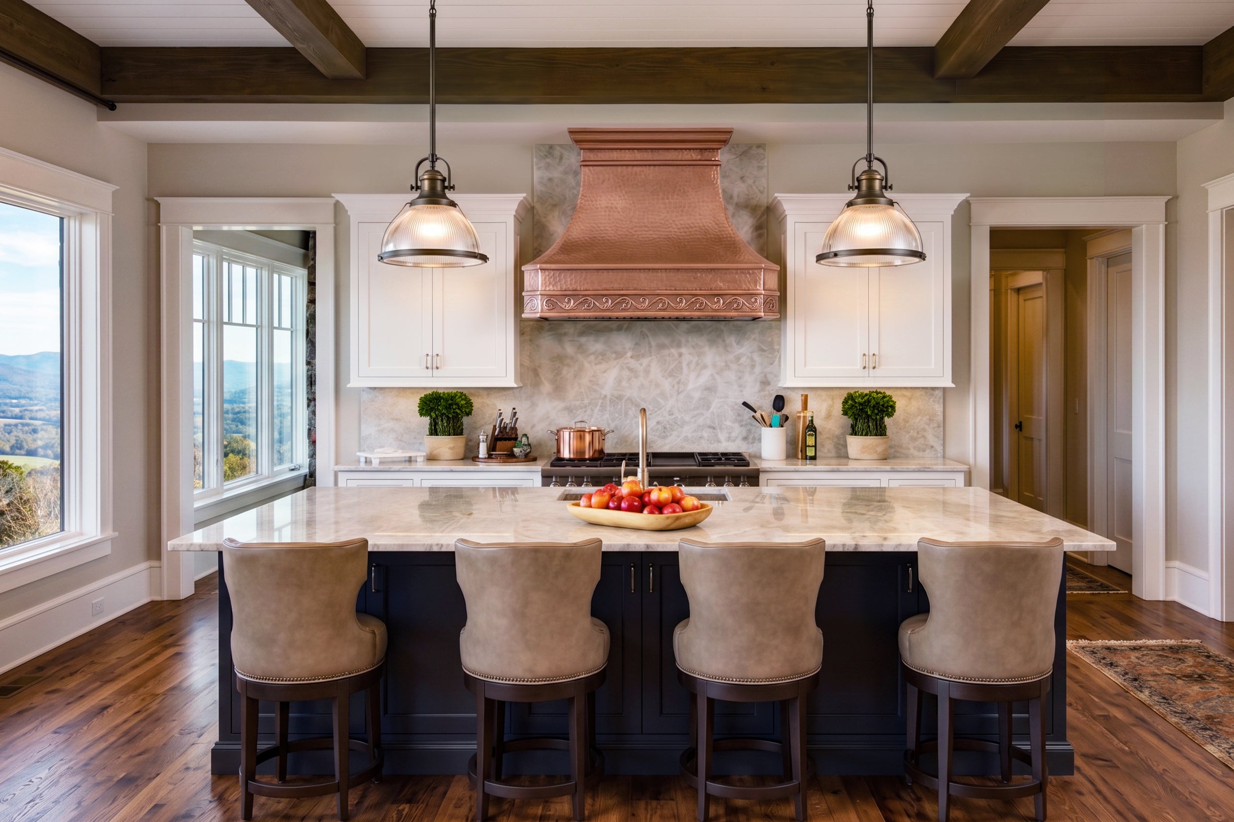 ELITE Contemporary Handmade Copper Kitchen Exhaust Hood EL20-C01