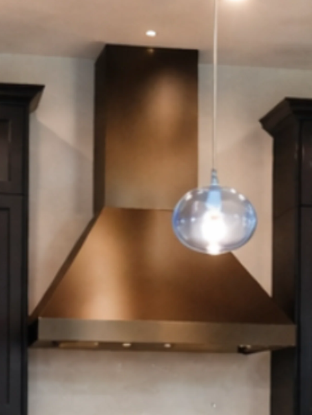 ELITE Houston Custom Sweep Copper Kitchen Vent Hoods for Debbe