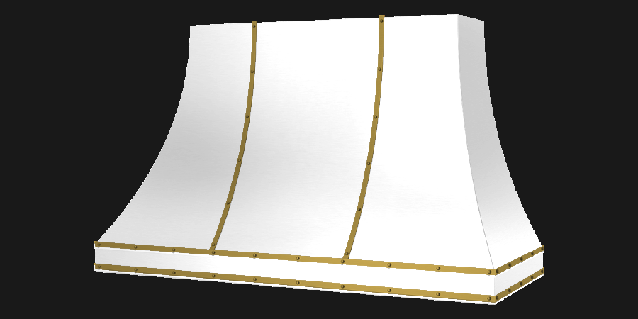 ELITE Custom Curved Brass Kitchen Range Hoods for Prescilla