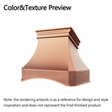 ELITE California Custom copper kitchen range hoods for Lauren